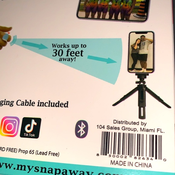 NWT-Snap Away PINK Ring & Dual Tripod & Charging Cord PINK - Picture 11 of 11